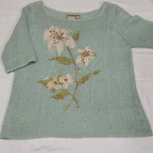 David Brooks floral sweater